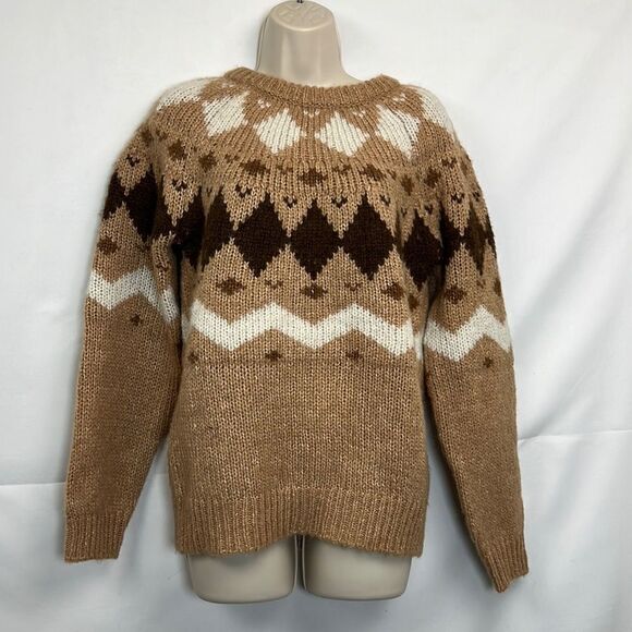 Vero Moda Filippa o-neck Nordic Sweater birch tan NWT size small - Picture 3 of 16